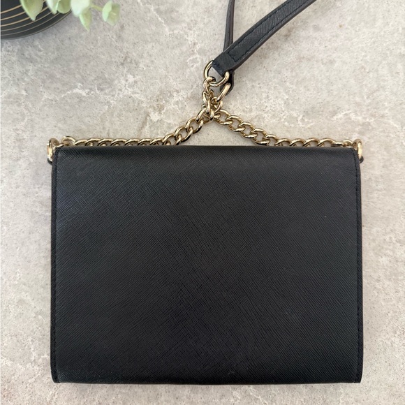 Kate Spade Black Envelope Crossbody with Gold Chain - Picture 4 of 6